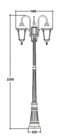 Наземный фонарь Oasis Light MUNICH 2S 79759SВ/10 down Gb