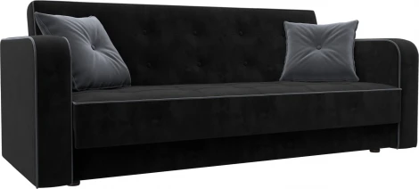 Диван-книжка Тур (Черный,Серый,Серый/Велюр) Лига Диванов арт.126127