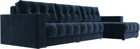 Диван угловой с декором Лига-049 НПБ Лонг Лига Диванов (Велюр) арт.128311