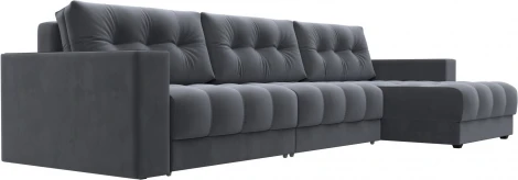 Диван угловой с декором Лига-049 НПБ Лонг Лига Диванов (Велюр) арт.128297