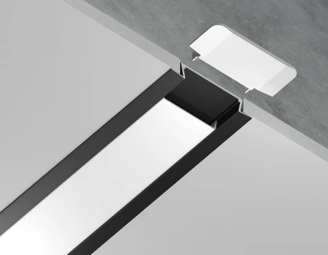Алюминиевый профиль встраиваемый для светодиодной ленты до 19,8мм Ambrella Illumination GP1100BK