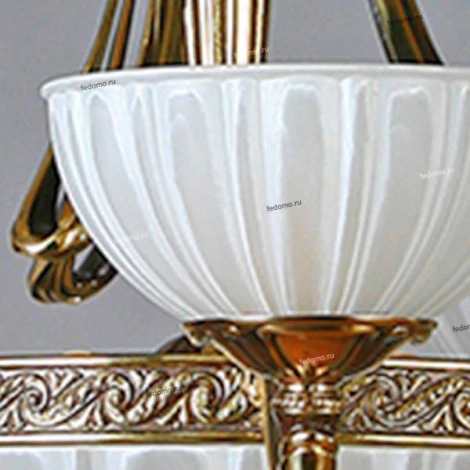 Люстра подвесная Ambiente by Brizzi Navarra, 10 ламп, бронза с белым