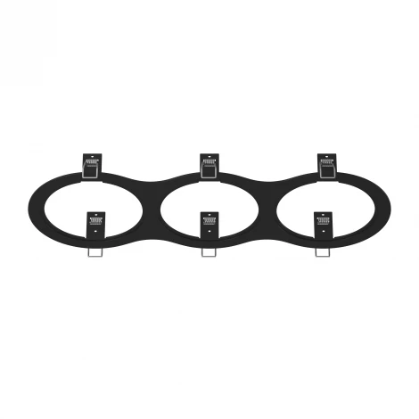 Рамка для трех встраиваемых светильников Lightstar Intero, овал, черный