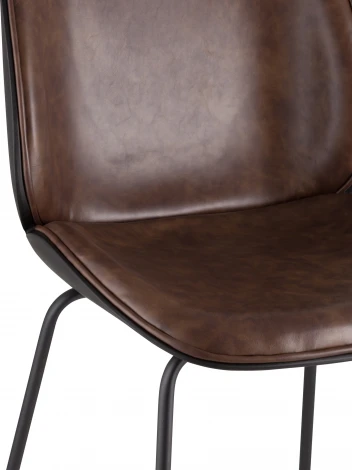 Стул барный Beetle PU со спинкой коричневый 2 шт Stool Group (арт.УТ000038311)