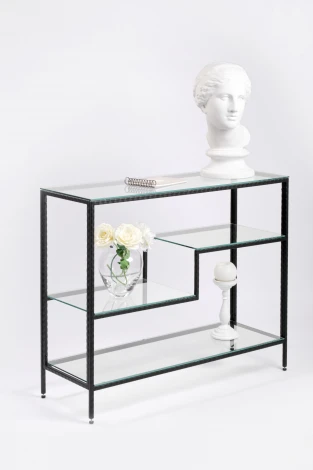 Консольный стол AllConsoles 1011-CB loft clear черный муар