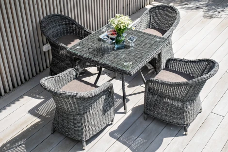 "Равенна" плетеное кресло из искусственного ротанга, цвет графит 4SIS арт.УТ-00001084