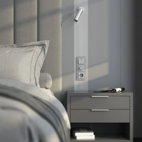 Рамка на 3 поста (серебряный, стекло soft-touch) Werkel W0033106 (a064570)