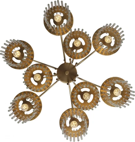 Подвесная люстра ST Luce Tasse SL6145.303.09 латунь/прозрачный E14 9*40W (220V, на цепи)