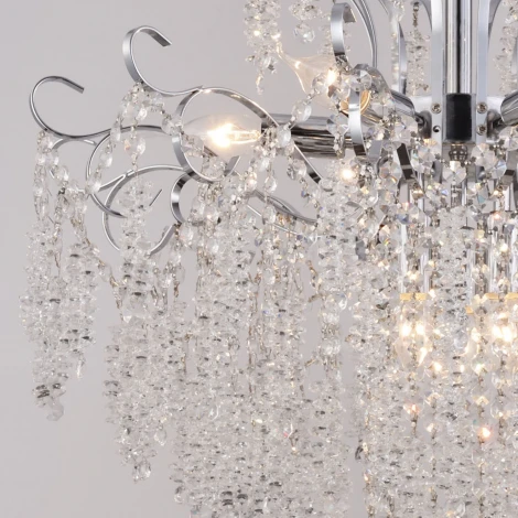 Потолочная люстра хрустальная на штанге Reluce 90324-0.3-09 CR (220V)