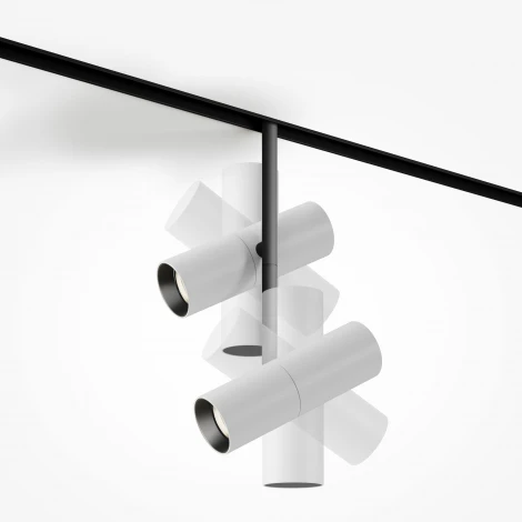 Трековый светильник магнитный 48V Maytoni Elti Duo TR005-2-2X12W3K-BW (LED, круглые)