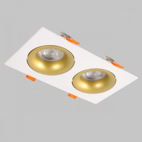 Светильник встраиваемый поворотный GU10 2*50W Белый/Матовое Золото IL.0029.0010-2-WMG Imex IL.0029.0010-2-WMG (220V)