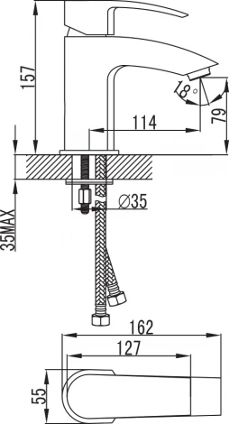Смеситель Iddis Vane YA16177C для раковины