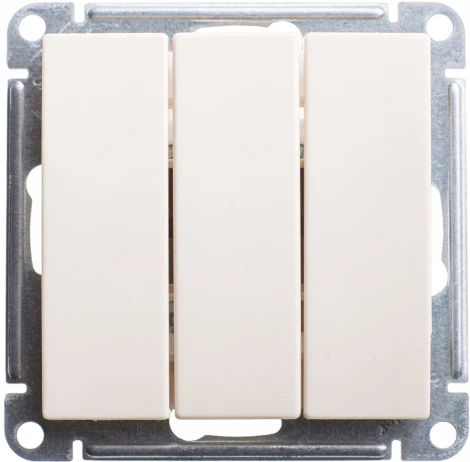 Выключатель встраиваемый трехклавишный (слоновая кость) Systeme Electric W59 VS0510-351-2-86