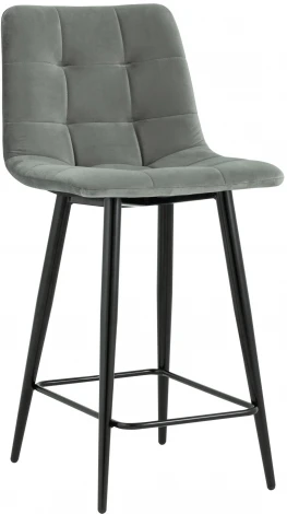 Стул полубарный Stool Group Джанго велюр серый высота сиденья 60 см УТ000035292