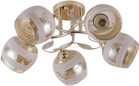 Потолочная люстра на штанге Escada Aiva 1110/5PL E27*40W Gold (220V)