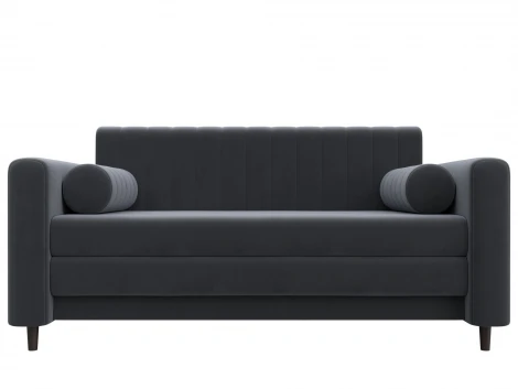 Диван прямой Лига-070 (ЛДСП,Брус,Фанера/Дерево/Велюр/Серый) Лига Диванов 129746