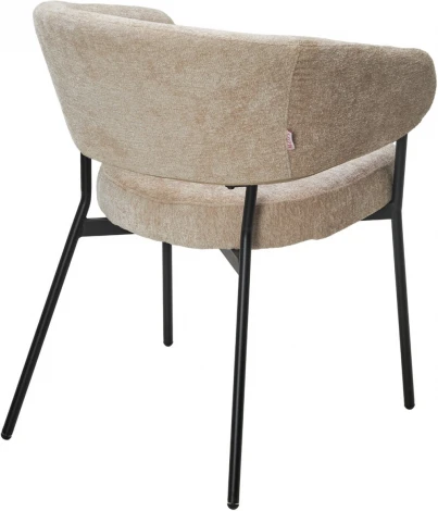 Стул M-City SAGE 3018-10 бежевый, шенилл / черный каркас