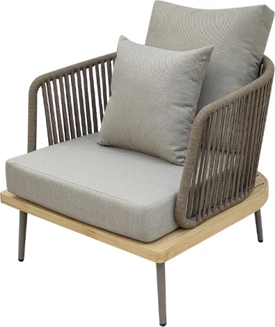 Кресло "BAYLEY" уличное серое 82*84*75см Garda Decor арт.129KN-03041