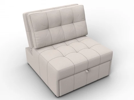 Кресло-кровать Лига-107 (80) (ЛДСП,Брус,Фанера,Замша/Бежевый) Лига Диванов 134949