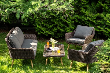 "Прованс" лаунж-зона плетеная из искусственного ротанга, цвет коричневый 4SIS арт.УТ-00008772