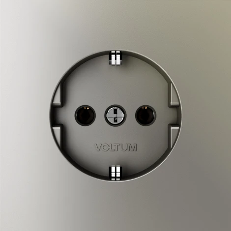 Розетка с заземлением (шелк) Voltum S70 VLS040104