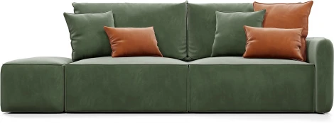 ПОРТЛЕНД  Диван прямой с банкеткой зеленый D1 furniture арт.AAA41669003