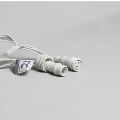 Гирлянда Нить Шатровая с колпачком 10м белая с мерцанием белого диода, 300 LED, провод белый каучук Laitcom PST300BLWCAP-18-2W