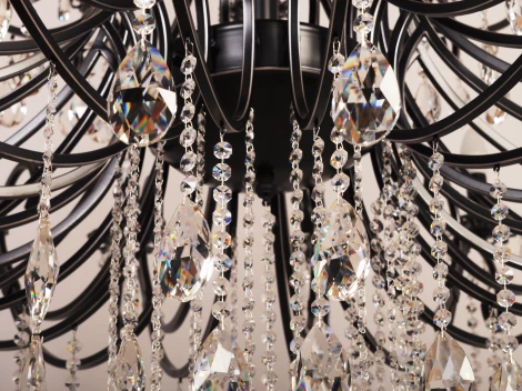 Подвесная большая люстра SD734-BL (220V, на цепи, свеча)