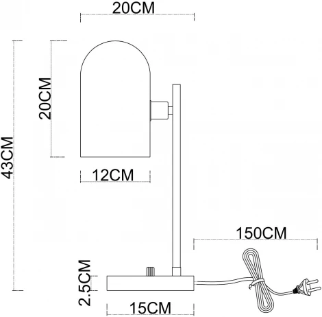 Настольная лампа Arte Lamp Cassel A5454LT-1PB