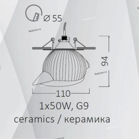 Встраиваемый точечный светильник Arte Lamp Cool Ice A8805PL-1WH