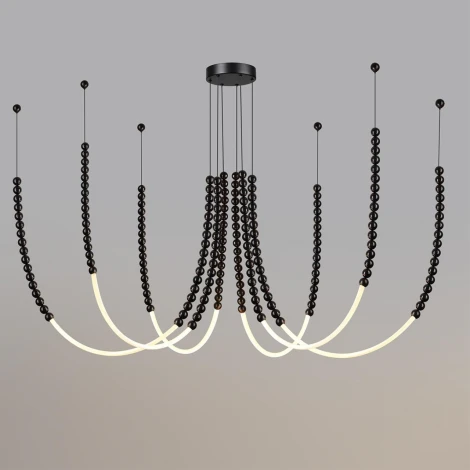 Подвесной светильник Odeon Light Monella 7149/70L черный/акрил/металл IP20 LED 70W 4300Лм 3500K 300° 220V