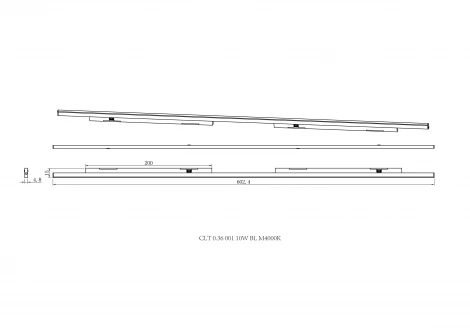 Трековый светильник магнитный светодиодный Crystal Lux UX5 CLT 0.36 001 10W BL M4000K 48V
