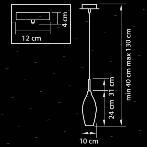 Подвесной светильник Lightstar Pentola 803020 (220V, на проводе, ваза)