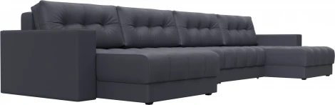 Диван П-образный с декором Лига-049 НПБ Лонг Лига Диванов (Экокожа) арт.128572