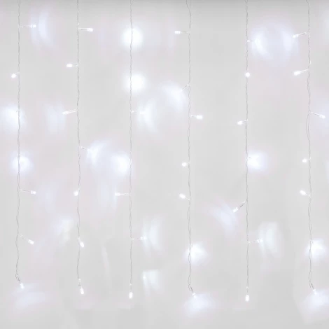 Занавес светодиодный с эффектом мерцания, 3х2м. 264 светодиода, белый свет Uniel ULD-C3020-264/TTK WHITE IP44