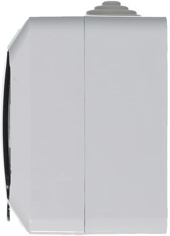 Розетка накладная с заземлением, шторками и крышкой (белый) IP44 Systeme Electric Этюд PA16-044B