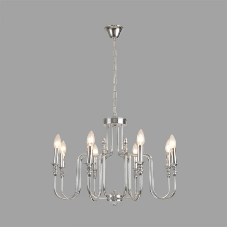 Подвесная люстра Lumion Suana 8317/8 хром/металл E14 8*40W 220V (на цепи, подсвечник, свеча)