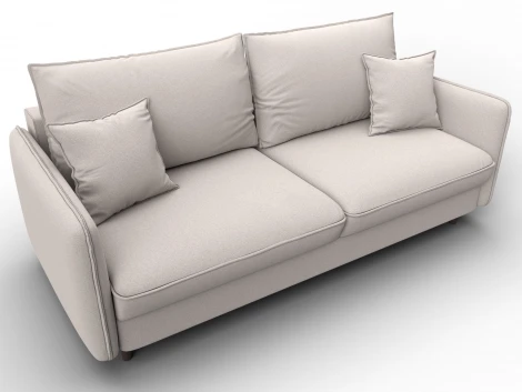 Диван прямой Лига-064 НПБ (ДСП/Дерево/Замша/Бежевый) Лига Диванов 129620