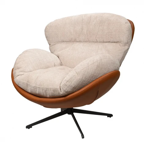 Кресло BLISS оранж/серый, экокожа, шенилл Bradex Home FR 1070