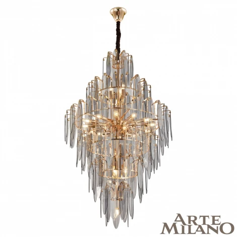 Подвесная люстра большая Arte Milano 1853B.D800.H1300.E14.25 G (220V, на цепи)