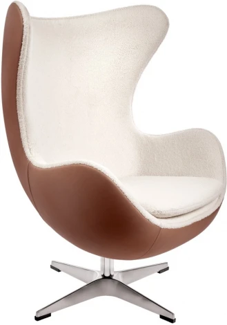 Кресло Bradex Home EGG STYLE CHAIR коричневый, экокожа (RF 0695)