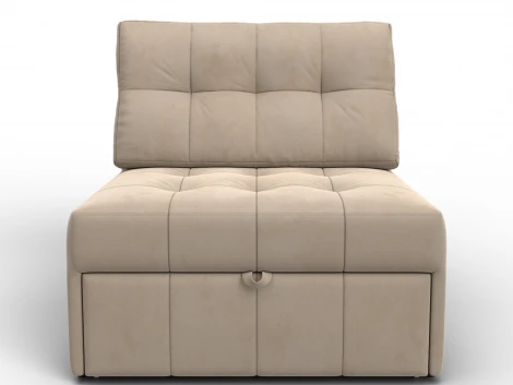 Кресло-кровать Лига-107 (80) (ЛДСП,Брус,Фанера,Велюр/Бежевый) Лига Диванов 134895