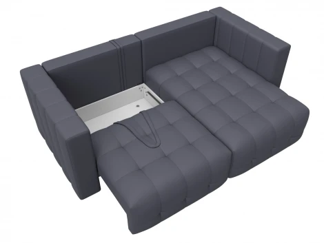 Диван угловой Лига-052 НПБ угол универсальный (ЛДСП,Брус,Фанера/Пластик/Экокожа/Серый) Лига Диванов 129913