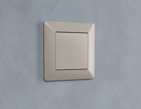 Лицевая панель Ambrella Volt ALFA (Серо-бежевый матовый) заглушка для суппорта QUANT AP3760