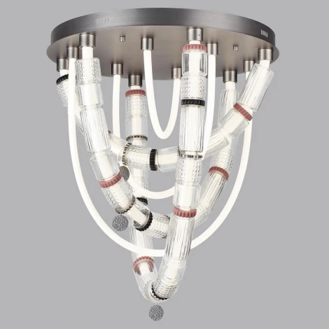 Потолочная люстра светодиодная 5456/80CL темный сатин.никель/терракот/черный LED 80W 4000K COLLIER