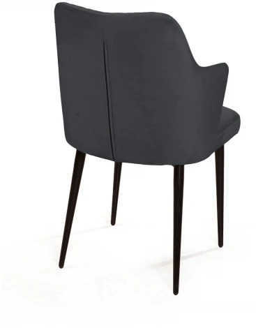 Стул с подлокотниками Hunt ромб, бархат 03 / чёрный конус Top Concept 80742