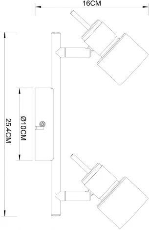 Спот Arte Lamp Almach A1906PL-2BK