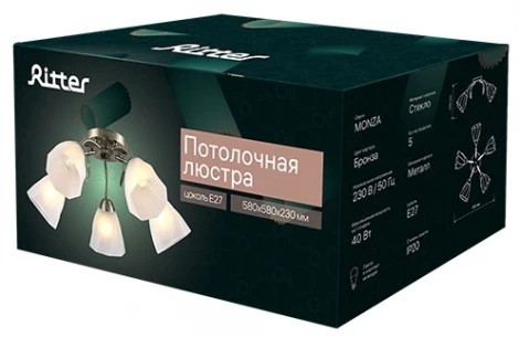 Потолочная люстра Ritter Monza 52540 0