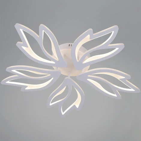 Потолочная люстра светодиодная на штанге с пультом с регулировкой цветовой температуры, яркости и ночным режимом Reluce 09862-0.3-05 WH