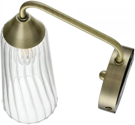 Бра Lumion Doliana 6584/1W бронза/прозрачный, металл/стекло E14 1*40W 220V